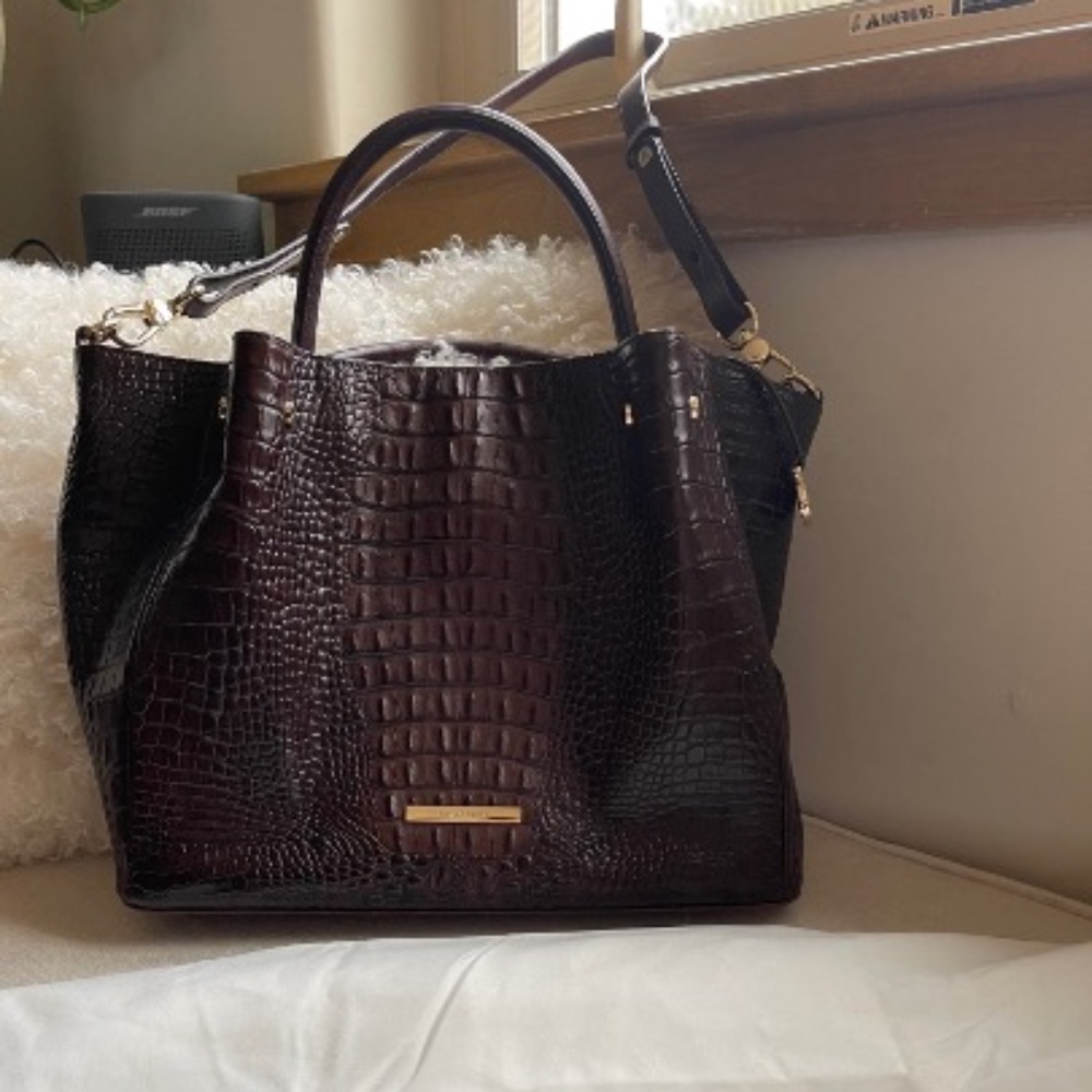 Brahmin Small Mallory - Cocoa Sparrow Barely Used